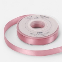 Лента атласная двухсторонняя №158 15мм*25&plusmn;1м сакура TR