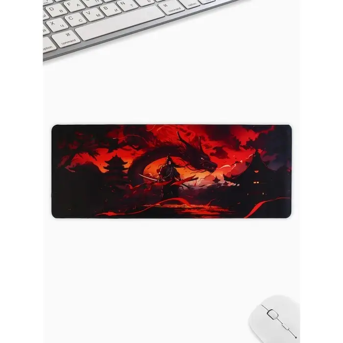 Коврик для компьютерной мыши "Самурай", 30 х 80 см