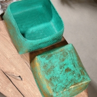 Корзинка плетеная "Голден мини" 30х30х20 см, голубой