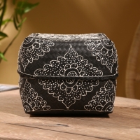 Корзинка плетеная "Бонтанг" бамбук 19х19х14 см, тёмная