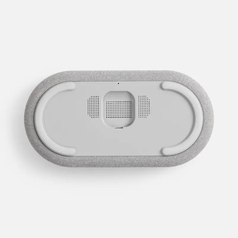 Колонка с часами и беспроводной зарядкой Veske ver.2, серая