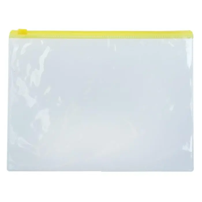 Папка-конверт на молнии формат А5 120мкр прозрачная молния МИКС 23,3&times;18см