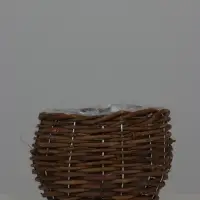Корзина плетеная (ротанг): D14 H10 BD11, 1 шт., коричневый
