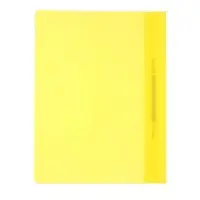 Папка-скоросшиватель Calligrata, А4, 120 мкм, жёлтая, прозрачный верх