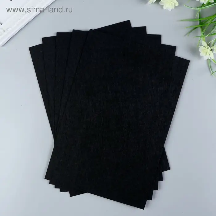 Фетр жесткий 1 мм 20&times;30 см черный