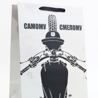 Пакет подарочный вертикальный "Самому смелому", 31 &times; 40 &times; 14 см