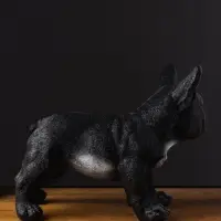 Фигура гипс &laquo;Французский бульдог&raquo;, 14&times;34&times;25 см, чёрный