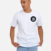 Термоаппликация &laquo;Лапа&raquo;, d=8 см, чёрная, белая