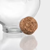 Банка стеклянная для хранения сыпучих продуктов Доляна &laquo;Парфе. Амур&raquo;, 350 мл, 5&times;11 см, с пробковой крышкой