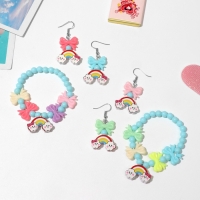 Набор детский &laquo;Выбражулька&raquo; 2 предмета: серьги, браслет, радуга, цвет МИКС