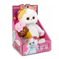 Мягкая игрушка "Кошечка Ли-Ли с мороженым, "Мультсериал", 18 см LKm18-005