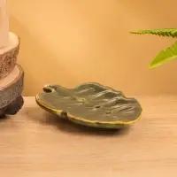 Мыльница "Опавший лист" керамика, цв. зелёно-коричневый, 15х9,5х2 см