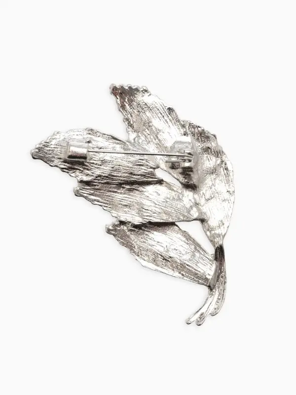 Брошь "Колоски", цвет серебро