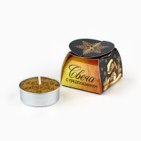 Свеча новогодняя чайная &laquo;Новый год: Радость&raquo;, диам 4 см