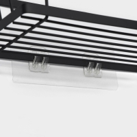 Набор угловых полок для ванной, 2 шт, цвет черный