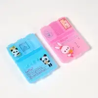 Таблетница, 9.2&times;6.5&times;1.6 см, 4 секции, МИКС