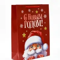 Пакет подарочный &laquo;Новогодняя сказка&raquo;, с ободком, 31 &times; 11 &times; 40 см
