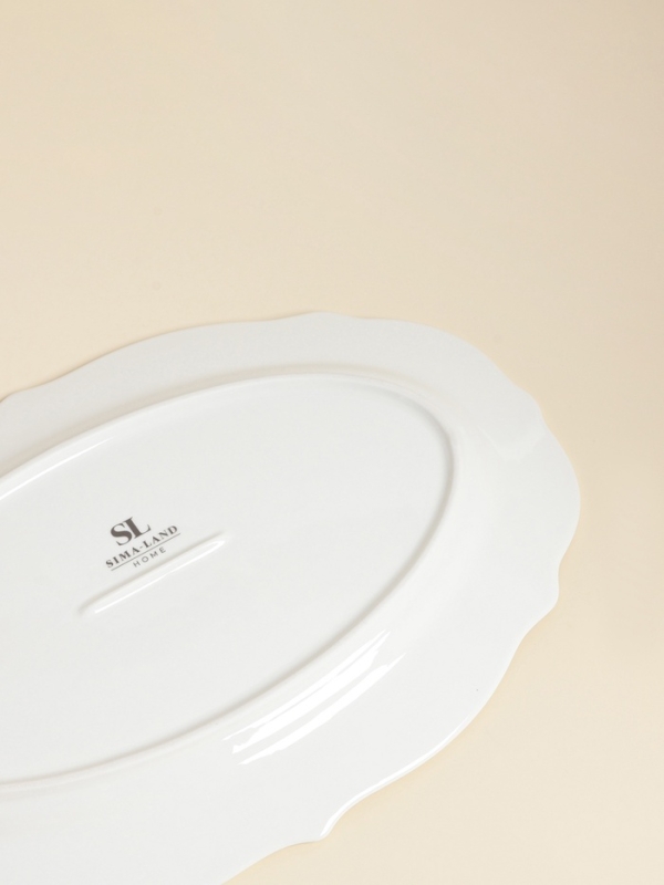 Блюдо SL Home &laquo;Аманде&raquo;, 34,5&times;23&times;2,5 см, овальное, фарфор, белое