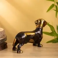 Сувенир интерьерный "Такса" 22х7х14 см, алюминий