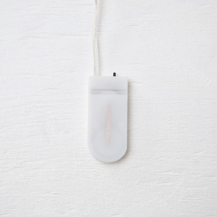 Гирлянда &laquo;Мишура&raquo; 1 м роса, IP20, перламутровая нить, 22 LED, 6 слоёв, d=7 см, батарейки CR2032х2 (в комплекте), свечение белое