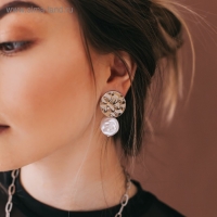 Серьги с жемчугом &laquo;Нефаз&raquo;, цвет белый в серебре