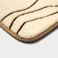 Коврики для ванной и туалета Доляна Lightning, 2 шт: 40&times;50 см, 50&times;80 см, цвет бежевый