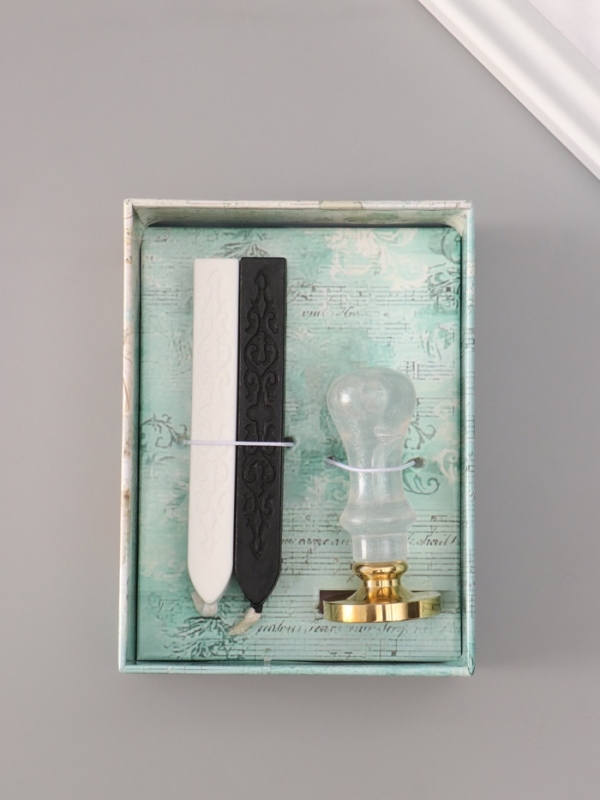 Сургучный набор "Котики Инь-Ян" печать, ручка, сургуч 12,5х10х3,6 см