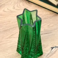 Ваза стекло настольная "Флоранс" 25х11х9 см, зелёный