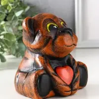 Копилка для денег &laquo;Тигрёнок с сердцем&raquo;, гипс, 14.5&times;13.5&times;13 см