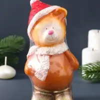 Свеча фигурная "Мишка в красной шапке" 8х8х17,5 см