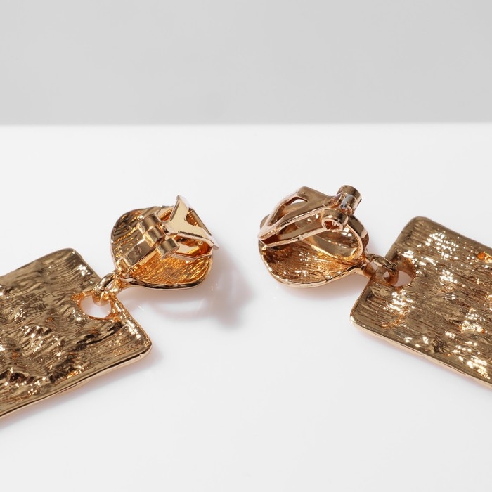 Клипсы &laquo;Лёгкость&raquo; пластина, цвет золото