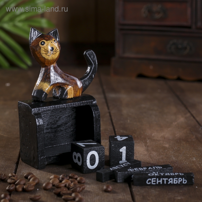 Настольный календарь "Котик" 4х7х12 см