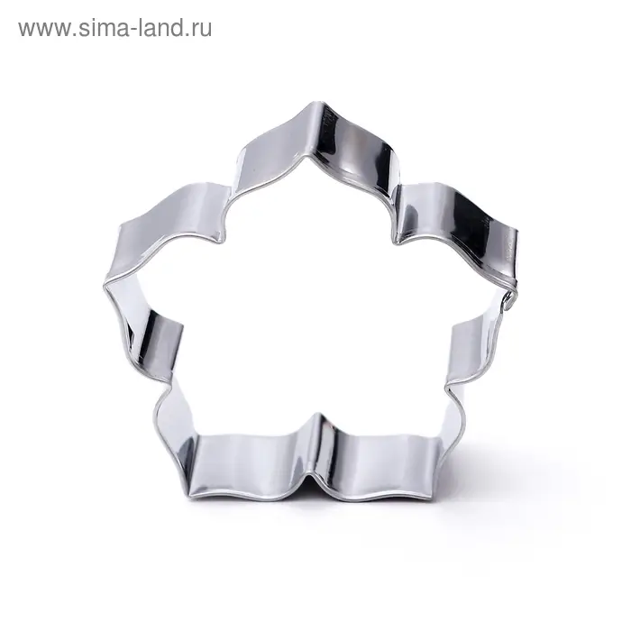 Набор форм для печенья &laquo;Лепестки петуньи&raquo;, 7,5&times;7 см, 6 шт, цвет серебристый