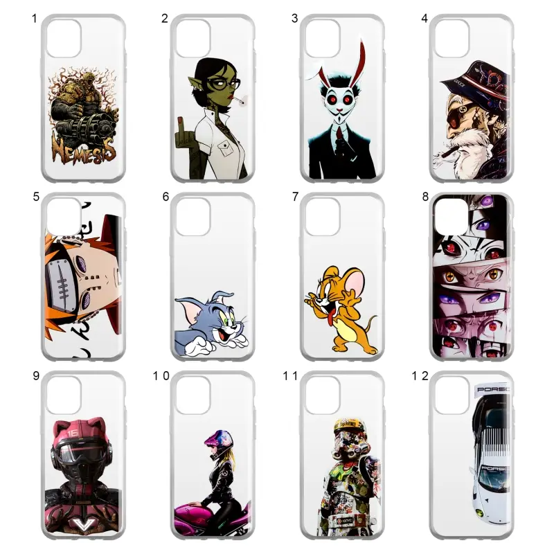 Чехол iPh 11 Pro TPU 1.2мм с принтами в ассортименте