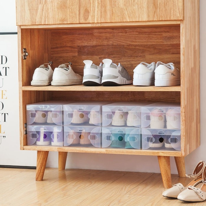 Коробка для хранения обуви с крышкой Large size, 20&times;33&times;12 см, 6 шт