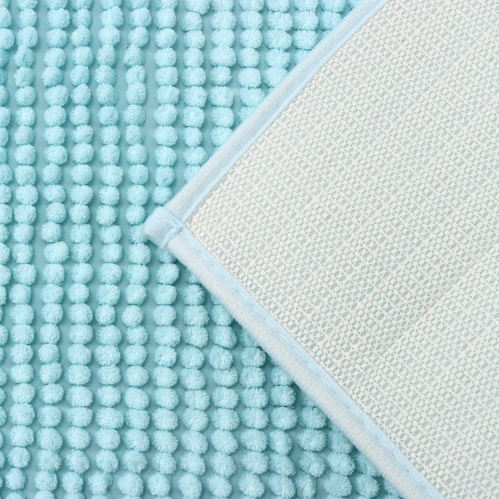 Коврик для дома Доляна &laquo;Букли&raquo;, 50&times;80 см, цвет голубой