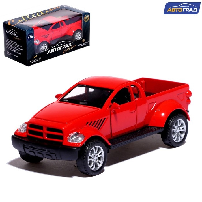 Машина металлическая &laquo;Раптор&raquo;, открываются двери, 1:32, инерция, цвет красный