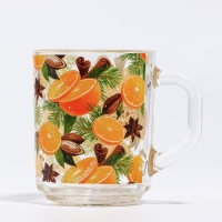 Кружка новогодняя стеклянная &laquo;Глинтвейн&raquo;, 200 мл