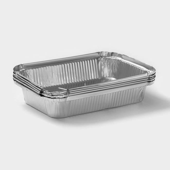 Набор форм для выпечки из фольги Доляна, 860 мл, 21&times;14 см, 5 шт