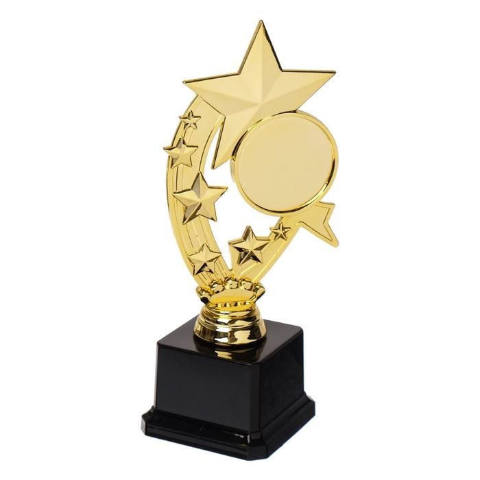 Наградная фигура &laquo;Звезда&raquo;, подставка пластик черная, 22 х 9,5 х 7,5 см.