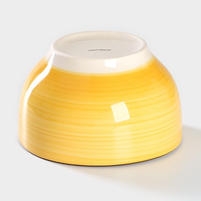 Салатник керамический Доляна &laquo;Морской мир&raquo;, 800 мл, d=14 см, цвет жёлтый