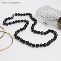 Бусы шар №8 через узел &laquo;Агат чёрный&raquo;, 60 см