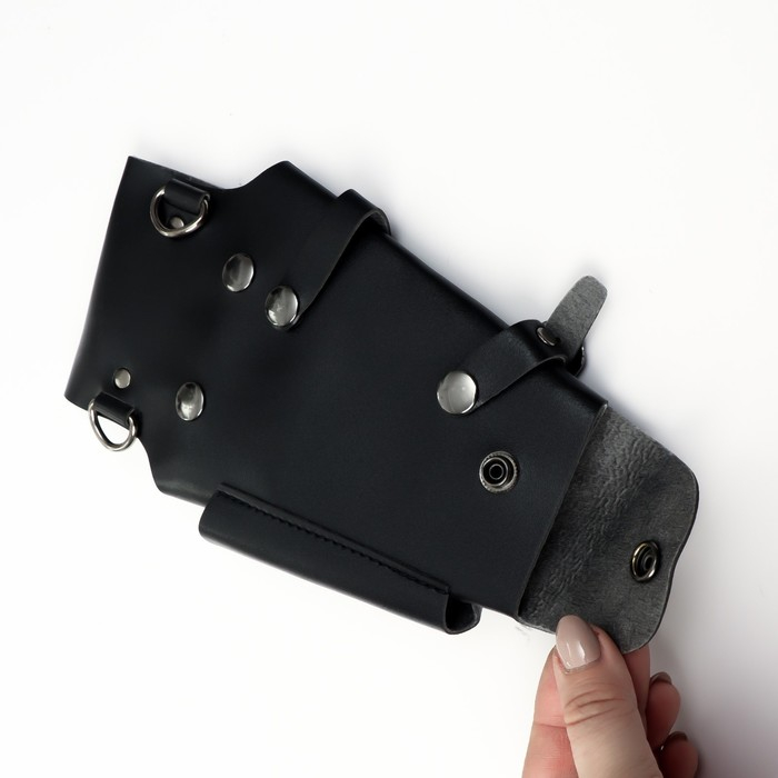 Сумка для мастера, 23 &times; 12 см, длина ремня 119 см, цвет чёрный