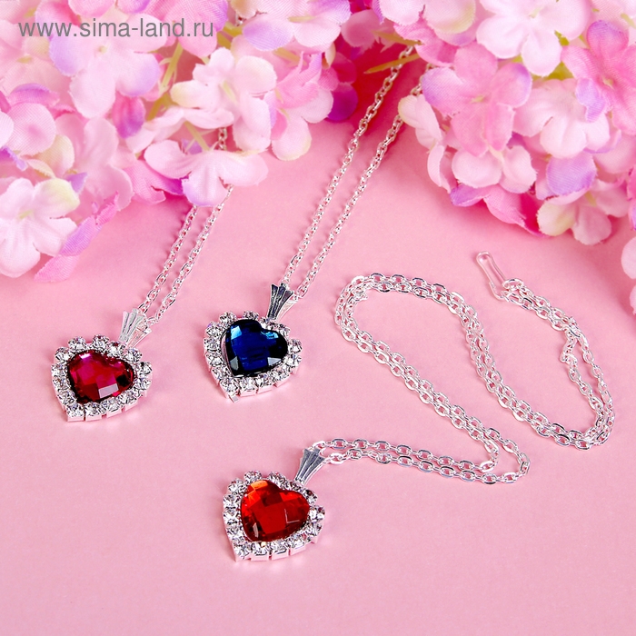 Кулон &laquo;Выбражулька&raquo; сердце влюбленное, 40 см, цвет МИКС