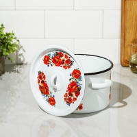 Кастрюля эмалированная &laquo;Маки Мечта&raquo;, 2,9 л, индукция