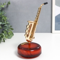 Сувенир музыкальный механический "Саксофон" 9,5х9,5х20 см