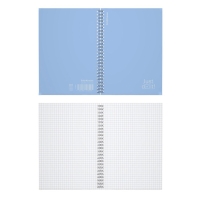 Тетрадь на спирали, 80 листов в клетку, ErichKrause Symbol, пластиковая обложка, блок офсет 100% белизна, голубая