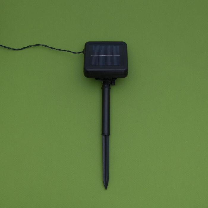 Гирлянда &laquo;Нить&raquo; 4.5 м с насадками &laquo;Шарики&raquo;, IP44, тёмная нить, 30 LED, свечение белое, 2 режима, солнечная батарея