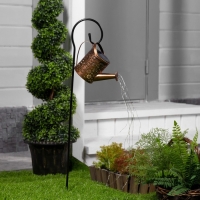 Садовый светильник на солнечной батарее &laquo;Лейка&raquo;, 21 &times; 15 &times; 9.5 см, 37 LED, свечение тёплое белое