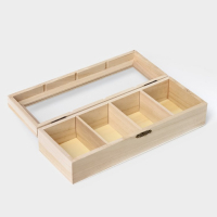 Ящик для хранения чайных пакетиков Доляна &laquo;Ахмадабад&raquo;, 4 ячейки, 25&times;9,5&times;6,5 см